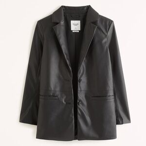 Abercrombie Vegan Leather Blazer